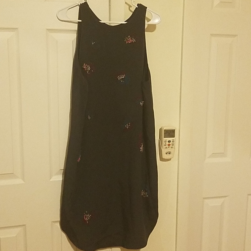 Silk dress with embroidery
